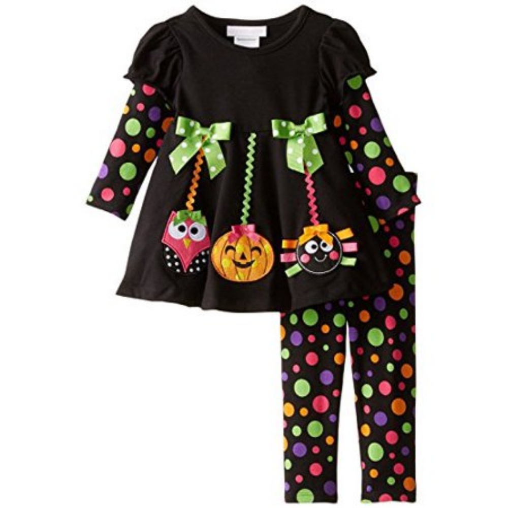 Bonnie Baby Girl Halloween Legging‎ Set Outfit Size 3-6 Mo Long Sleeve Fall